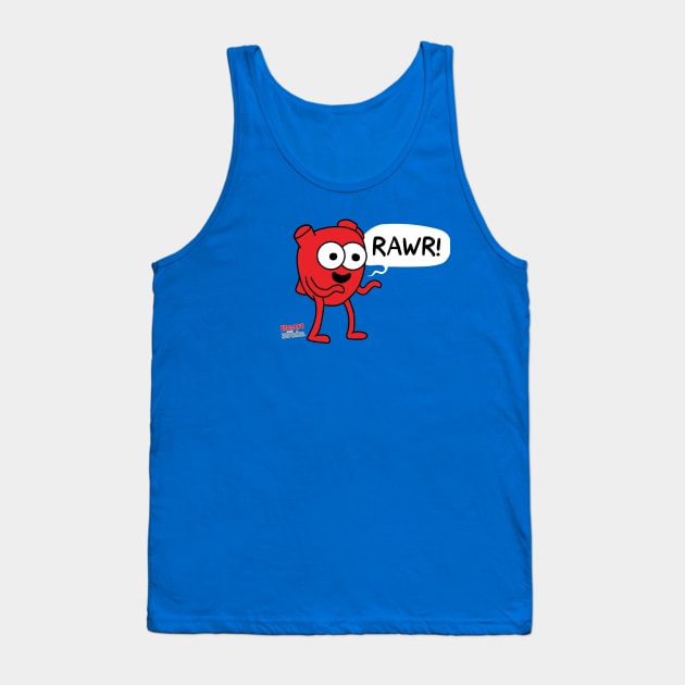 Heart "Rawr!" Tank Top by the Awkward Yeti